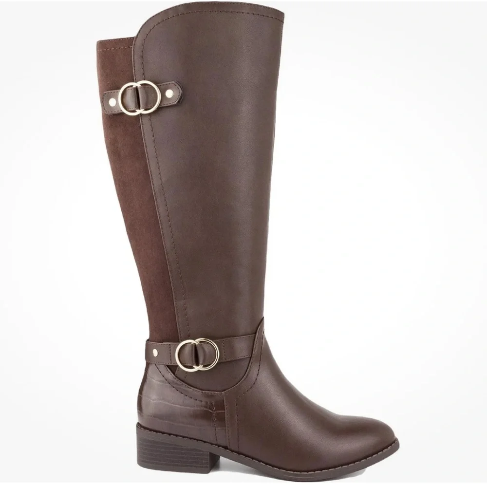 Karen Scott Women's‎ Brown Over the Knee Boots